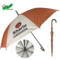 silver coated advertisement parasol orange  auto open 23inch umbrella